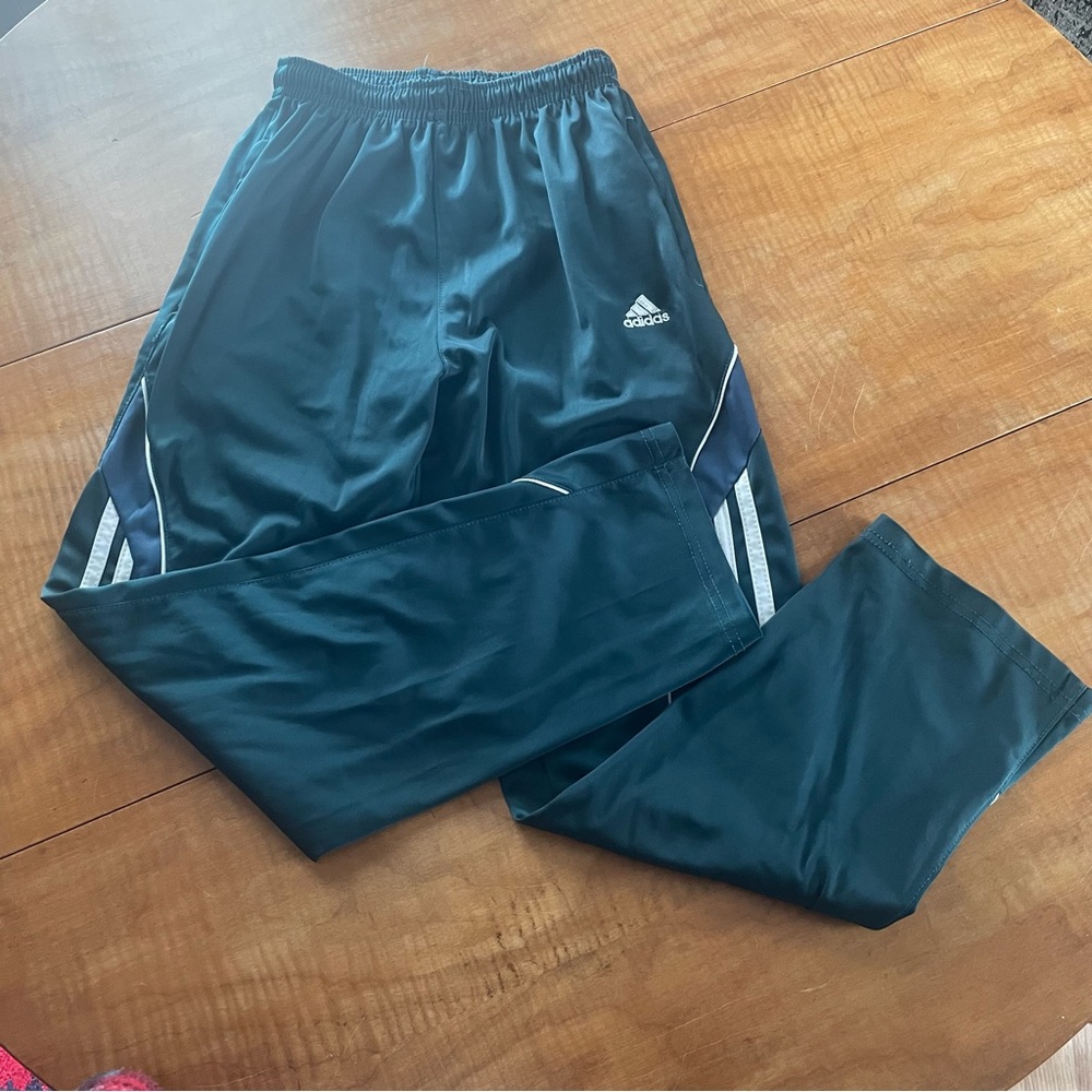 Vintage green/blue Adidas track pants. Size XS
